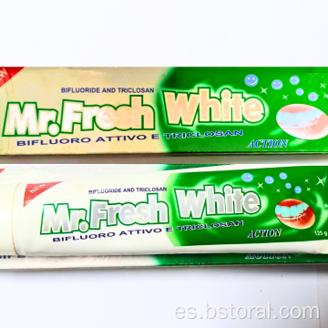 Mr.Fresh Pasta de dientes de protección de fluoruro de blanqueamiento avanzado
